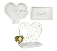 Picture Frame Mold Heart Shape - Desk Decor Casting Mould Tool | | DIY Silicone Resin Casting Mould Love Photo Frame Desktop Ornament Mold Handmade Craft Resin Art Supplies Home Decor