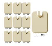 Picture Hangers for Drywall - 10-Pack Adhesive Wall Picture Hooks | No-Drill Frame Hangers for Photos, Posters, Artwork | Removable Wall Mount Hooks for Apartment, Dorm, School, and Home Decor