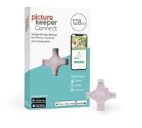Picture Keeper Connect per iPhone, Android, USB-C, PC e Mac, chiavetta USB da 128 GB, backup per foto, video, contatti, unità flash drive, memoria esterna da 128 GB, rosa
