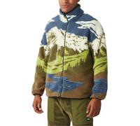 Picture Organic Clothing - Giacca di pile da uomo - Hafdals Fleece Cloudy Landscape Sherpa per Uomo in Poliestere Riciclato - Taglia L - Marrone