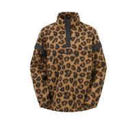 Picture Organic Clothing - Pile con stampa e mezza apertura a bottoni - Velora Printed 1/4 Fleece Wild Spot Print per Donne - Taglia XS - Marrone