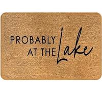 Picture06 - Zerbino con scritta "Probably at the lake", decorazione per la casa sul lago, tappetino di benvenuto estivo, tappetino antiscivolo per casa, bagno, cucina, ingresso, 61 x 40 cm, Picture06