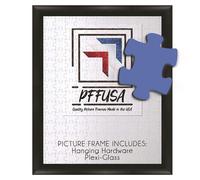 PictureFrameFactoryOutlet | 18""""x24"""" Puzzle Frame | Picture Frame | Poster Frame | 1.25 Inch Black MDF Frame | Plexi Glass and Hanging Hard