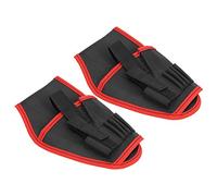 Picysa 2 Pezzi Custodia da Cintura per Trapano Elettrico Borsa Porta Attrezzi Impermeabile per Elettricisti e Appassionati del Fai da Te Poliestere Resistente 5,9 X 10,2 Pollici (Bordo Rosso)
