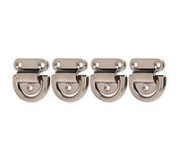 Picysa 4 Set di Occhi Pad Pieghevole in Acciaio Inox Anelli a D Marini Occhio Pad Pieghevole Ponte per Yacht Barca con Bordi Lucidi Antiruggine Alta durezza