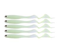 Picysa Attrezzatura da Pesca Morbida Artificiale in PVC da 13 Cm per Trota Spigola, Code Durevoli da 5 Pezzi per Un'azione Subacquea Efficace (Bagliore nel buio)