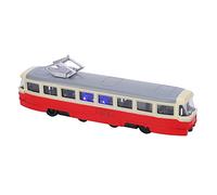 Picysa Auto Giocattolo da Tirare Indietro in Scala 1:90 con Suoni e Luci per Bambini Dai 3 Anni in su, Realizzata in Lega Resistente e Plastica (classico tram rosso)