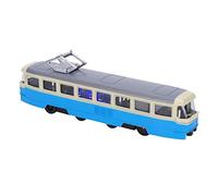 Picysa Auto Giocattolo da Tirare Indietro in Scala 1:90 con Suoni e Luci per Bambini Dai 3 Anni in su, Realizzata in Lega Resistente e Plastica (tram classico blu)