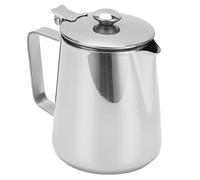 Picysa Brocca per Schiuma di Latte Elegante in Acciaio Inossidabile con Coperchio Antipolvere per Uso Domestico in Caffetteria (1500 ml)