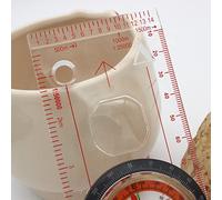 Picysa Bussola D'orientamento Accurata con Scale Multiple per Escursionismo e Campeggio, Righello Cartografico Portatile in Plastica, Leggera e Compatta, 1 Bussola Cartografica
