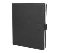 Picysa Cartella per Spartiti A4, 3 Anelli, con Nastro Elastico e Numeri di Pagina, per Orchestra e Coro, 60 Pagine in Pelle PU (Nero)