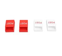 Picysa Cassetta Postale Decorativa 10 Pezzi Mini Giocattolo in Legno per Casa per Bambini Divertimento All'aria Aperta Rosso e Bianco per la Decorazione della Stanza dei Bambini