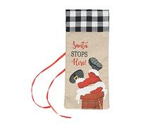 Picysa Copri Bottiglia di Champagne con Design a Griglia di Babbo Natale, Custodia Lussuosa per la Decorazione della Casa (#2)