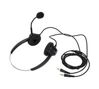 Picysa Cuffie Binaurali per Call Center con Cancellazione del Rumore, Design per Telemarketing e Servizio Clienti, Nere
