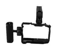 Picysa Gabbia per fotocamera R50, piattaforma video in alluminio con maniglia laterale e maniglia di trasporto superiore, fori multipli per viti da 1/4 3/8 pollici e supporto per scarpa fredda