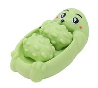 Picysa Giocattolo da Bagno Galleggiante per Bambini in Plastica Morbida, Design a Forma di Animale, Divertente Gioco D'acqua per Vasca da Bagno e Piscina, Confezione da 3 (Verde)