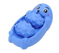 Picysa Giocattolo da Bagno Galleggiante per Bambini in Plastica Morbida, Design a Forma di Animale, Divertente Gioco D'acqua per Vasca da Bagno e Piscina, Confezione da 3 (Blu)