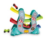Picysa Giocattolo Multifunzionale con Rampa per Auto da Corsa con Garage per Bambini, Set in Plastica Portatile (Verde)