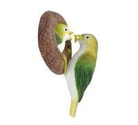 Picysa Harz Vogelbaum-Hugger - Statuetta di Harzbirds Peeker, decorazione per la casa degli uccelli ispirata alla natura, dimensioni per esposizione di giardino domestico, statua di uccello simulata