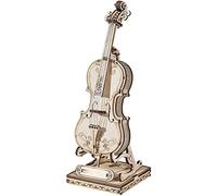 Picysa Kit Modello Puzzle in Legno 3D per Divertente Assemblaggio Fai-da-te, Strumenti Musicali Classici, Ideali per Bambini e Adulti, Compensato di Betulla Naturale (Violoncello TG411)