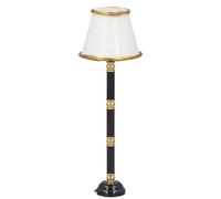 Picysa Lampada da terra in miniatura per casa delle bambole 1:12, lampada a LED a batteria, modello giocattolo, decorazione per mobili per la casa delle bambole in metallo squisito e realistico