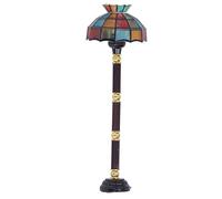 Picysa Lampada da Terra per Casa delle Bambole in Miniatura Luce Colorata a LED retrò per Mobili della Casa delle Bambole 11,5 Cm Metallo e Vetro