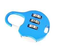 Picysa Lucchetto a Combinazione con Lucchetto a 3 Cifre Mini a Codice in Lega di Zinco con Password Ripristinabile per Armadietti per Bagagli Palestra (Blu)