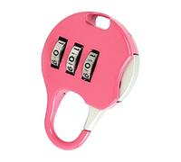 Picysa Lucchetto a Combinazione con Lucchetto a 3 Cifre Mini a Codice in Lega di Zinco con Password Ripristinabile per Armadietti per Bagagli Palestra (Rosa Rosa)