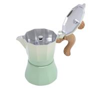 Picysa Macchina da caffè con Piano Cottura a Valvola Singola Robusta Struttura in Alluminio per Sapori Ricchi (Verde sfumato)