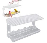 Picysa Mangiatoia per uccelli montata su finestra, mangiatoia per uccelli in plastica trasparente con ventose forti, design integrato per la decorazione di giardino e cortile