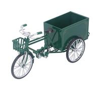 Picysa Modelli di Bicicletta d'epoca, Biciclette a Dita Triciclo Decorazione Della Bicicletta Ufficio Retro, Decorazione Triciclo in Metallo, Scultura Artigianale in Metallo (Verde)