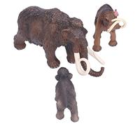 Picysa Modello Mammut Realistico in Plastica, 3 pezzi, modello di giocattoli di plastica per la collezione di animali