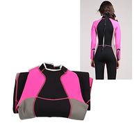 Picysa Muta da Donna per Tutto il Corpo, Leggera, Ad Asciugatura Rapida, a Maniche Lunghe, per Immersioni, Protezione Cutanea per Surf, Immersioni, Sport All'aria Aperta Rosa e S (XL)