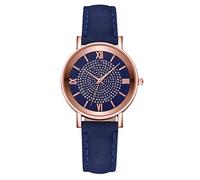 Picysa Orologio alla moda da donna, design elegante, classico ed elegante, orologio sottile da donna, linee chiare, texture, scelta di movimento al quarzo per uso quotidiano e ufficio, blu