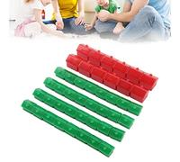 Picysa Parti di Gioco Hotel, Case di Sostituzione, 40 Accessori Vassoio da Gioco in Plastica con 10 Case Rosse e 30 Verdi per Parti di Ricambio Monopolio