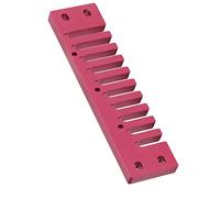 Picysa Pettine per Armonica per Prestazioni Migliorate Design Ergonomico Accessorio in Metallo a 10 Fori per Crossover Marine Band Rose Red