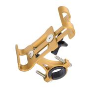 Picysa Porta Cellulare Girevole per Bicicletta con Design Antiscivolo per Manubrio 20-36 Mm per Accessori Ciclismo Lega di Alluminio 3,5-6,5 Pollici (Gialla)