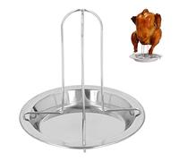 Picysa Rostiera per pollo, arrosto verticale in acciaio inossidabile per prevenire l'ispessimento dei bastoncini di pollo, con supporto per il campeggio