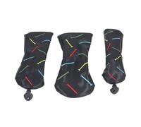 Picysa Set Copritesta Mazze da Golf, Eleganti Coperture Protettive in Pelle PU per Mazze da Golf, Impermeabili, Grande Medio Piccolo, 3 Pezzi (#1)