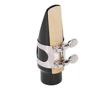 Picysa Set Cuffie per Sassofono Contralto, Bocchino Resistente in ABS e Metallo per Un'eccellente qualità del Suono, Perfetto per Studenti e Principianti, Nero, 1 Testa di Flauto, 2 Cuscinetti per