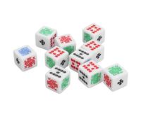 Picysa Set di 20 Dadi da Poker in Acrilico a 6 Facce, Dadi da Gioco Resistenti Agli Urti per Feste di Compleanno, Ideali per Tutte le età e Giochi Ricreativi