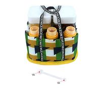 Picysa Set di Bottiglie di Condimento Portatili per Esterni con 4 Contenitori Solidi e 3 Liquidi per Barbecue da Campeggio Borsa in Tessuto Oxford 600D (verde)