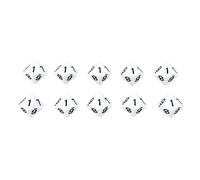 Picysa Set di Dadi a 10 Facce, Dadi Numerici in Plastica Colorati da 20 Pezzi per Giochi da Tavolo e Divertimento per le Feste, Ideali per le Serate di Gioco (Bianca)