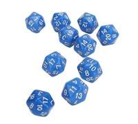 Picysa Set di Dadi Poliedrici Durevoli a 20 Facce, Plastica Antigraffio, 10 Pezzi, Adatti per Giochi da Tavolo, Lezioni di Matematica, Leggeri e Facili da Trasportare (#4)