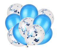 Picysa Set di Palloncini con Paillettes, Eleganti Palloncini in Lattice per Decorazioni per Feste di Compleanno, 10 Pezzi per Matrimoni Ed Eventi Festivi, Materiale Durevole in Blu e Oro