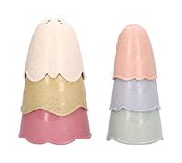 Picysa Set Unico di Tazze Impilabili per Neonati per L'interazione Genitore-figlio Strumento di Apprendimento Colorato
