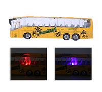Picysa Simulazione Bus Giocattolo 1:50 Lega con Resilienza, Luce e Suono per Regalo di Compleanno per Bambini (Gialla)