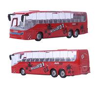 Picysa Simulazione Bus Giocattolo 1:50 Lega con Resilienza, Luce e Suono per Regalo di Compleanno per Bambini (Rossa)