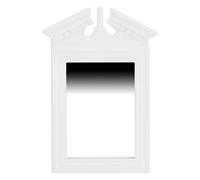 Picysa Specchio di Cortesia di Casa delle Bambole 1:12, Specchio Bianco Bagno Simulazione di Casa delle Bambole per Miniatura, Comunicazione Genitore-Figlio, Cultura degli Interessi, Ideale per