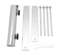 Picysa Supporto per ombrellone da terrazza, supporto regolabile in acciaio inossidabile con 4 punte per pic-nic, giardino, pali a vento, compatibile con pali da 44 mm